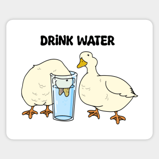 Drink Water with two ducks Sticker